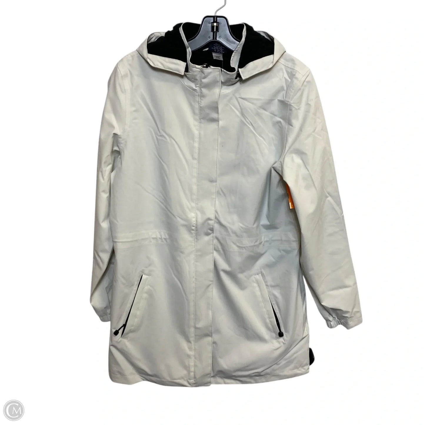 Coat Raincoat By Charles River Apparel In Cream, Size: M