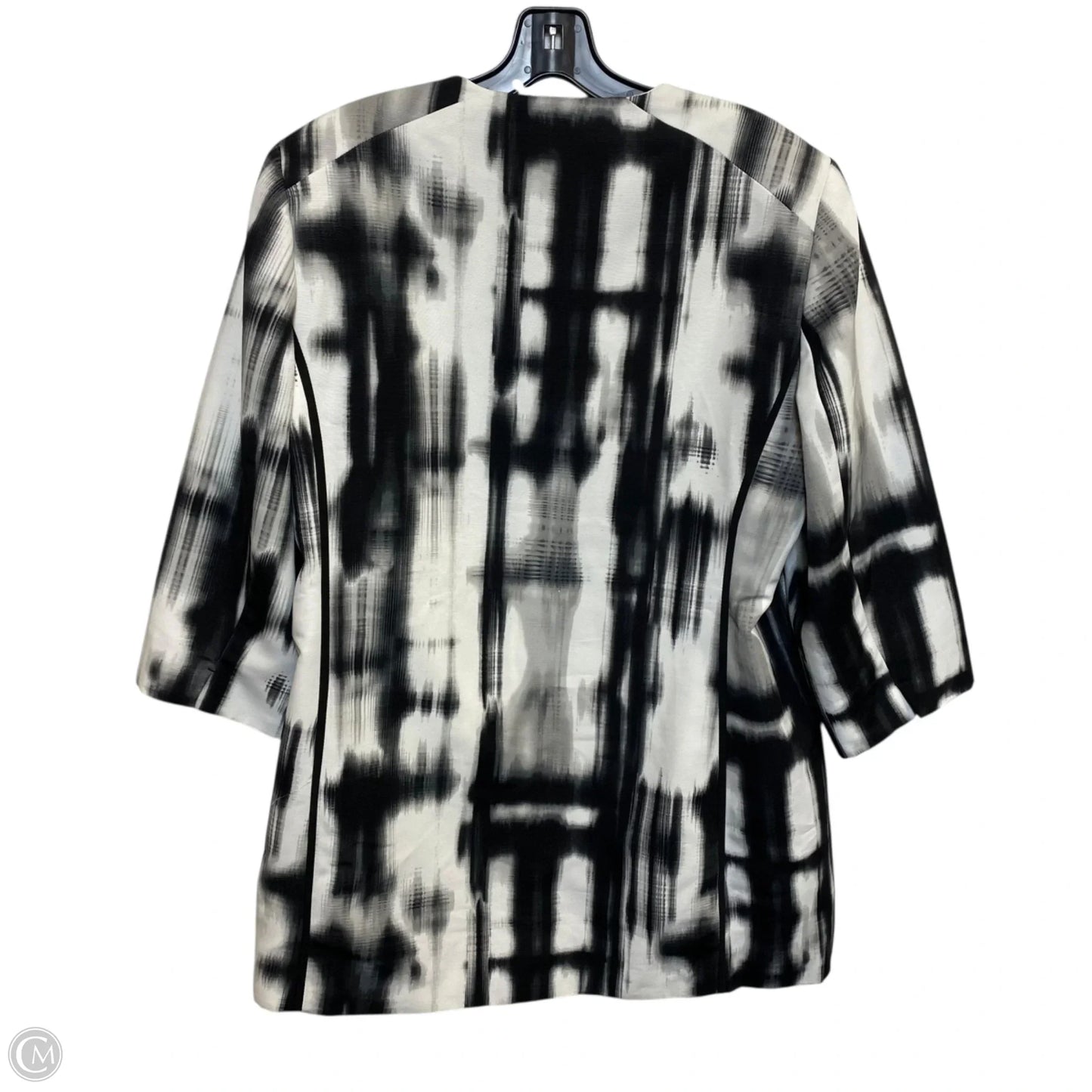 Blazer By Chicos In Black & White, Size: L