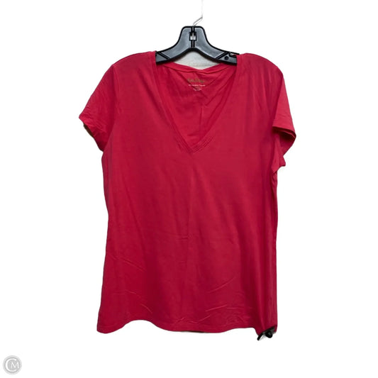 Top Short Sleeve Designer By Lilly Pulitzer In Pink, Size: L