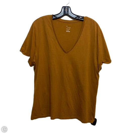 Top Short Sleeve Basic By A New Day In Brown, Size: Xl