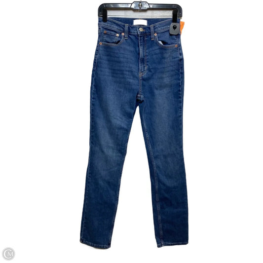 Jeans Straight By Abercrombie And Fitch In Blue Denim, Size: 2