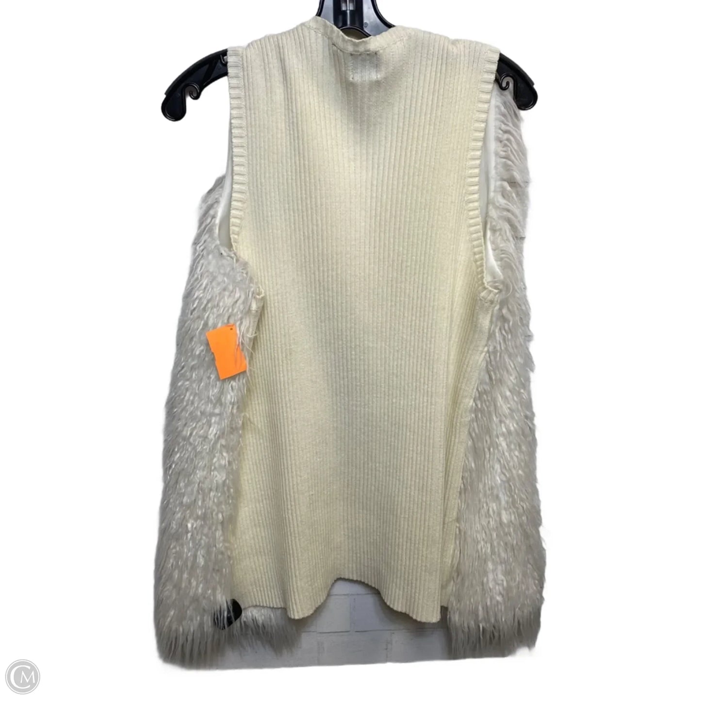 Vest Faux Fur & Sherpa By Rafaella In Cream, Size: M