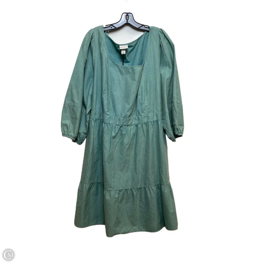 Dress Casual Short By Ava & Viv In Green, Size: 2x