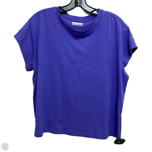 Athletic Top Short Sleeve By Columbia In Purple, Size: Xl