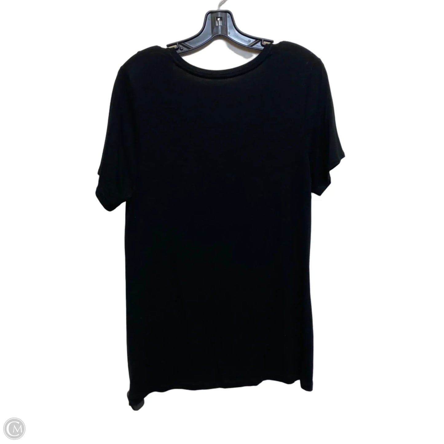 Top Short Sleeve Basic By Apt 9 In Black, Size: L