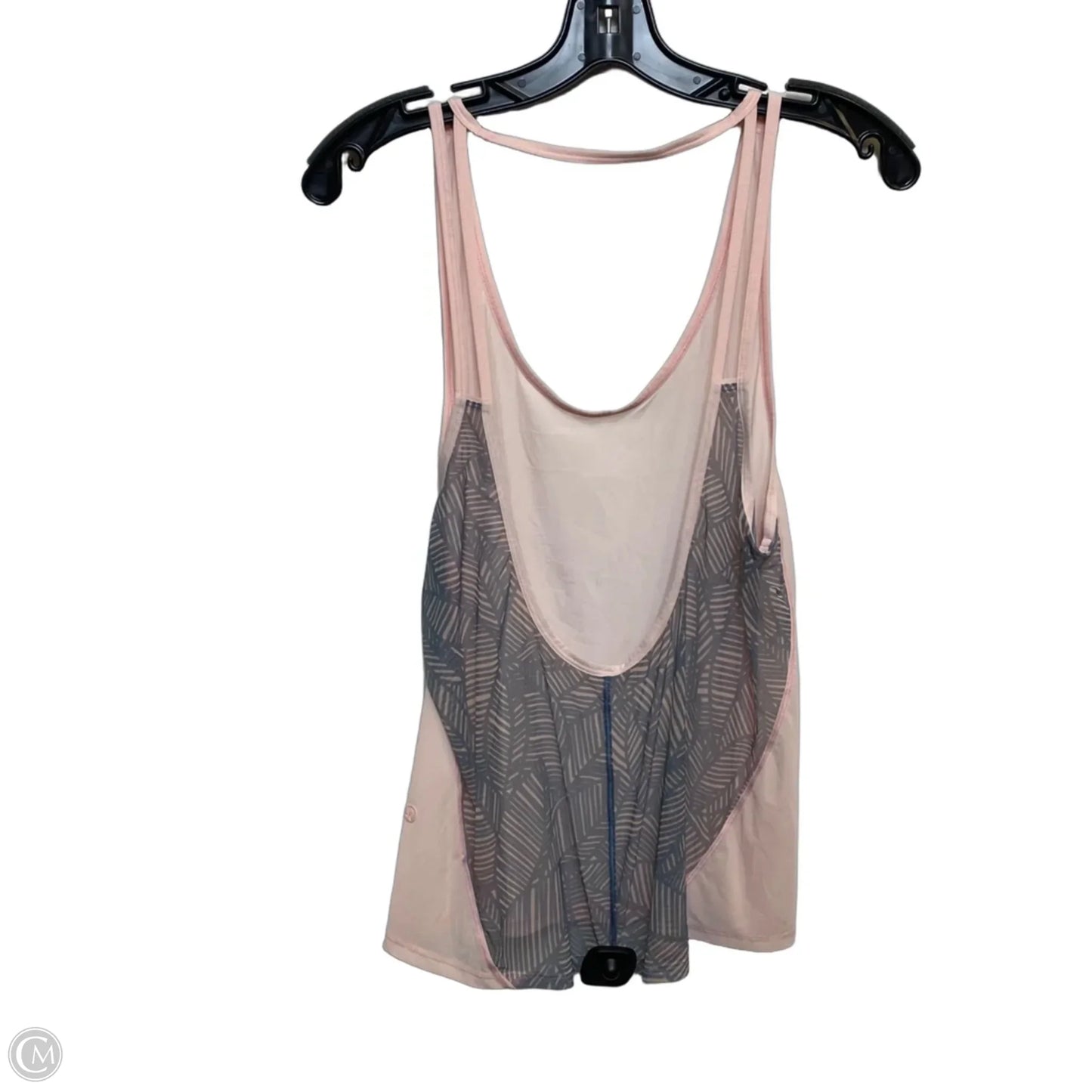 Athletic Tank Top By Lululemon In Grey & Pink, Size: S