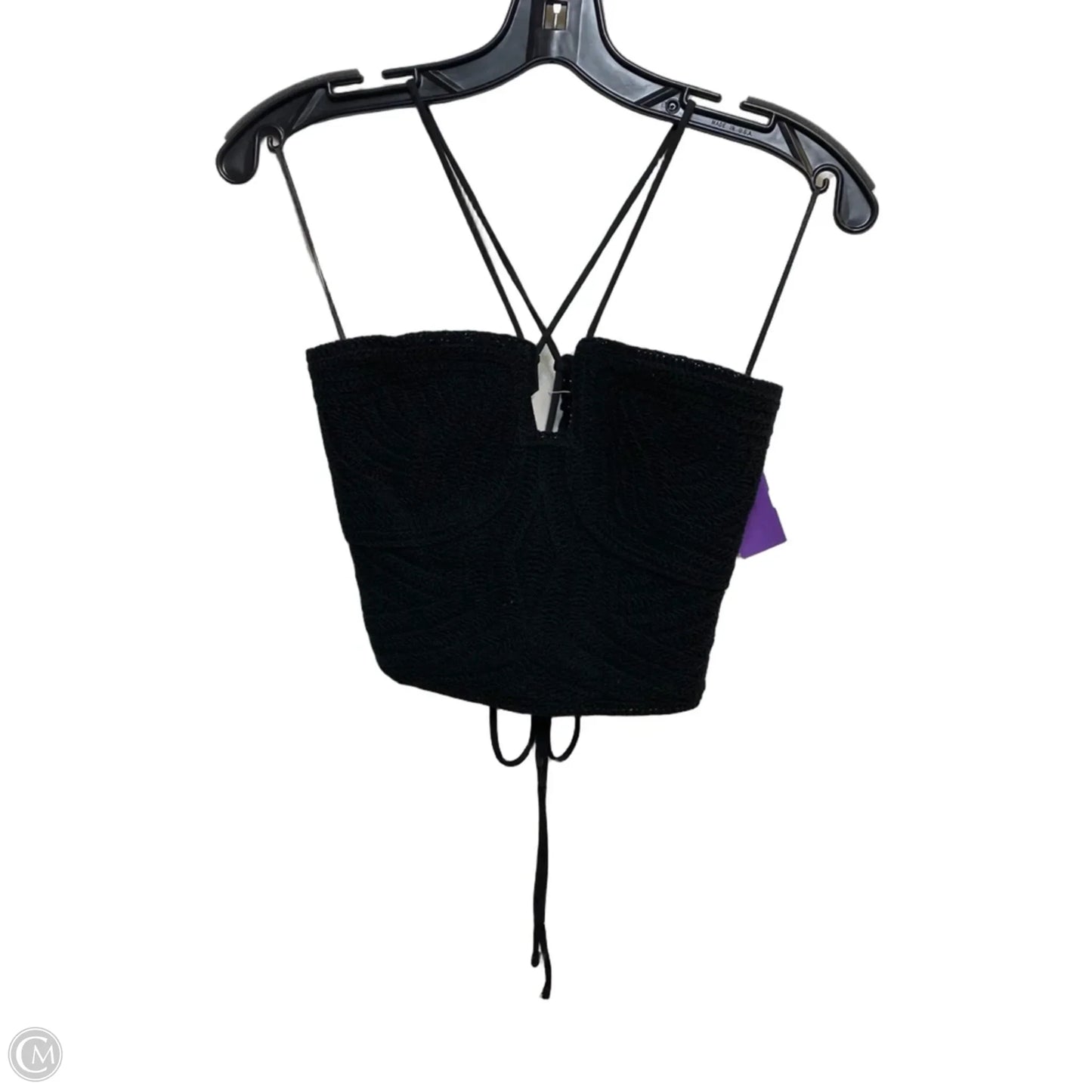 Top Sleeveless By H&m In Black, Size: S