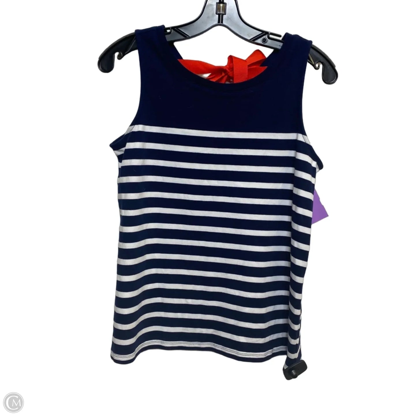 Top Sleeveless By Crown And Ivy In Blue & White, Size: M