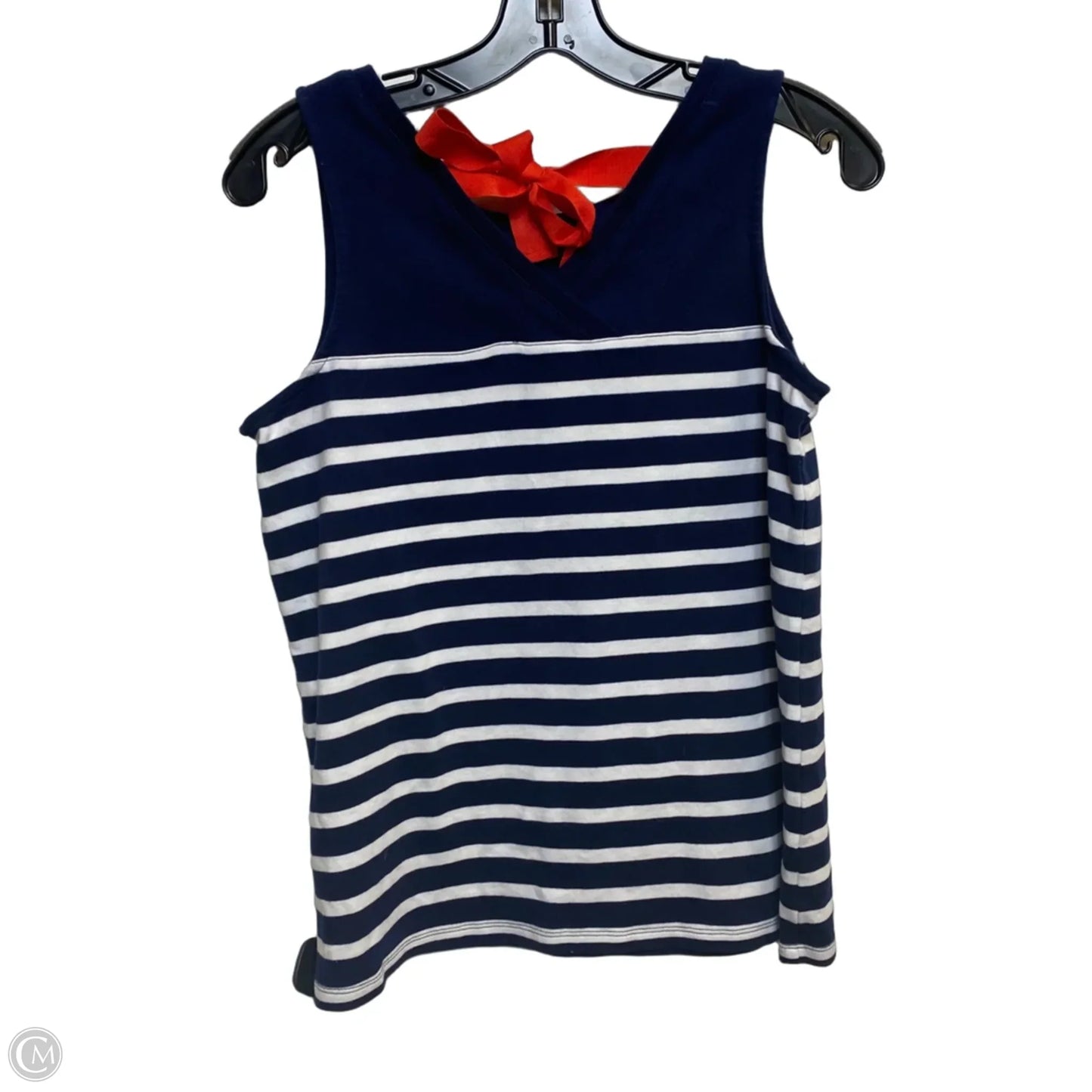 Top Sleeveless By Crown And Ivy In Blue & White, Size: M