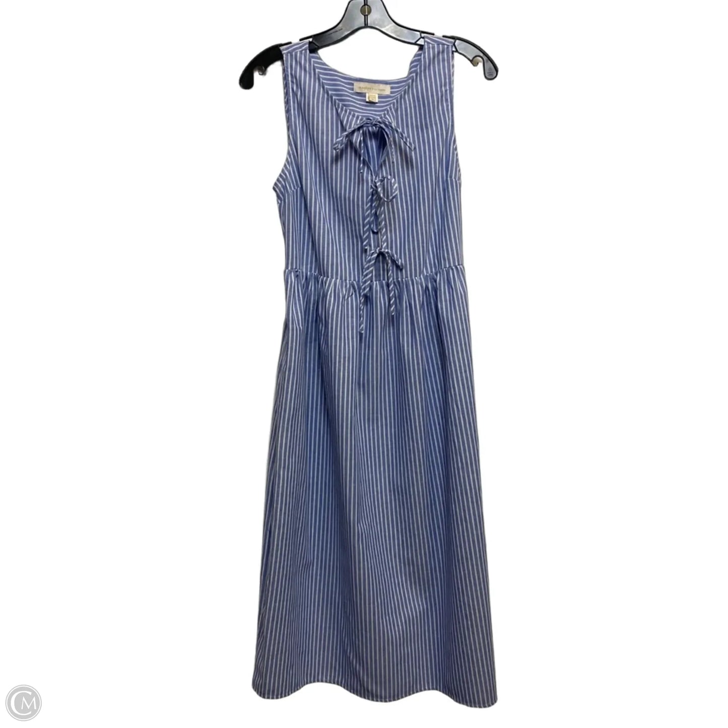 Dress Casual Midi By Monteau In Blue & White, Size: S
