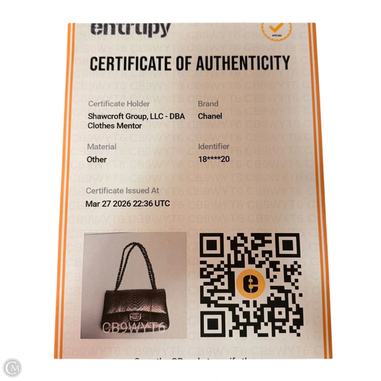 Crossbody Luxury Designer By Chanel, Size: Medium