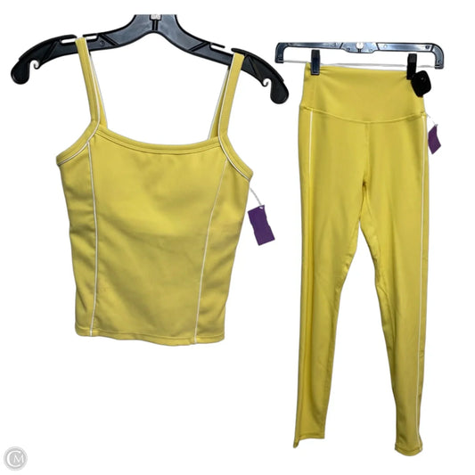 Athletic Pants 2pc By Wilo In Yellow, Size: Xs