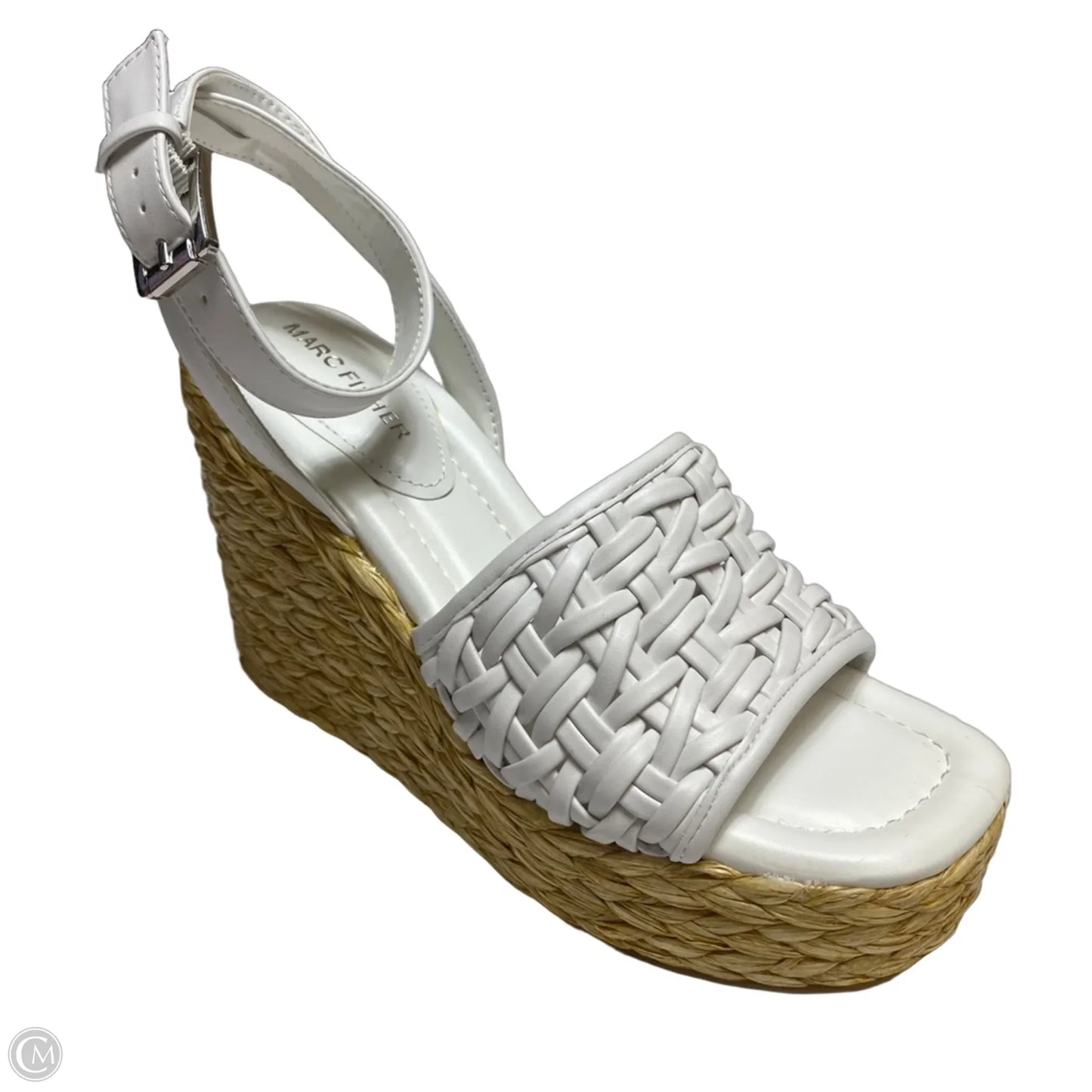 Sandals Heels Wedge By Marc Fisher In White, Size: 8