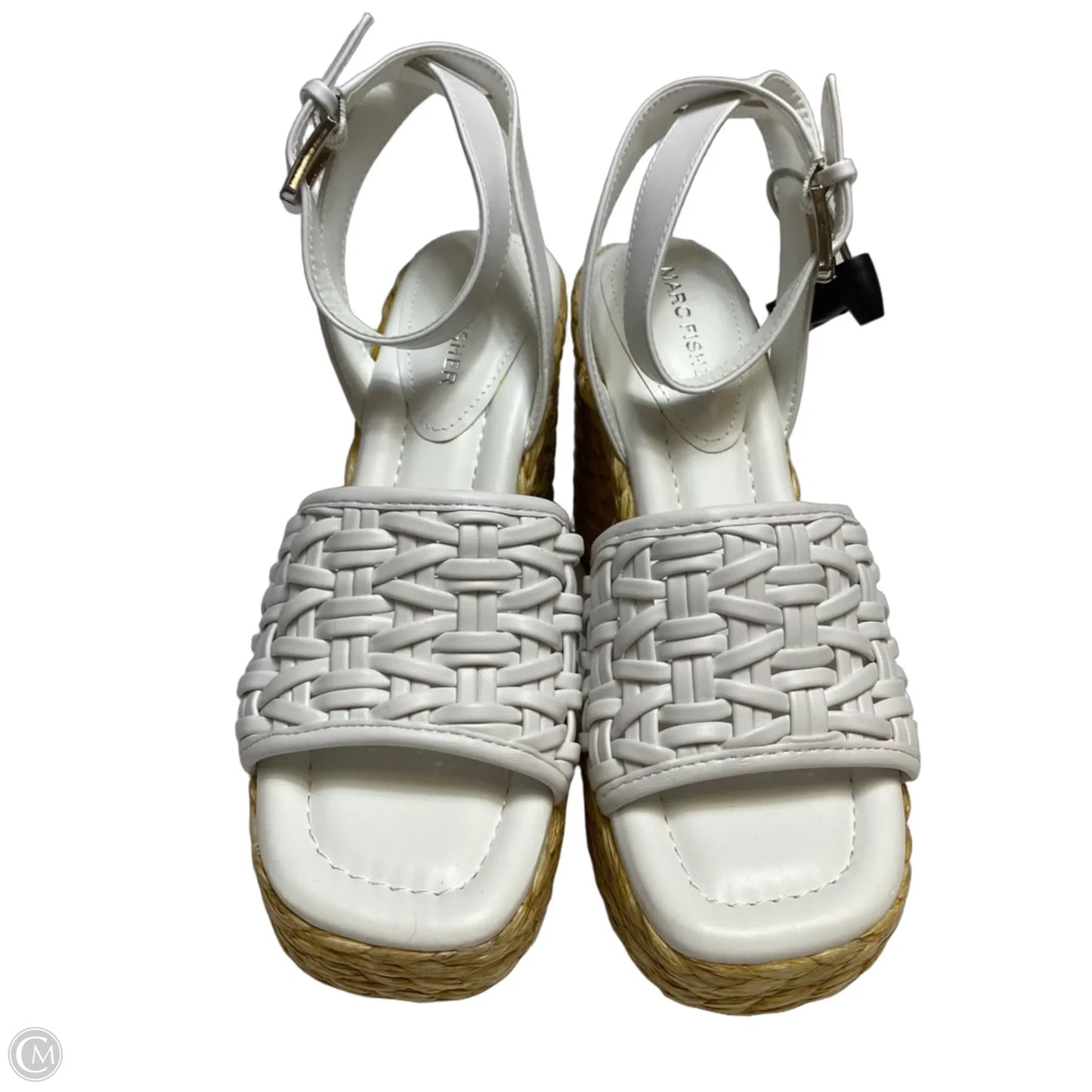 Sandals Heels Wedge By Marc Fisher In White, Size: 8