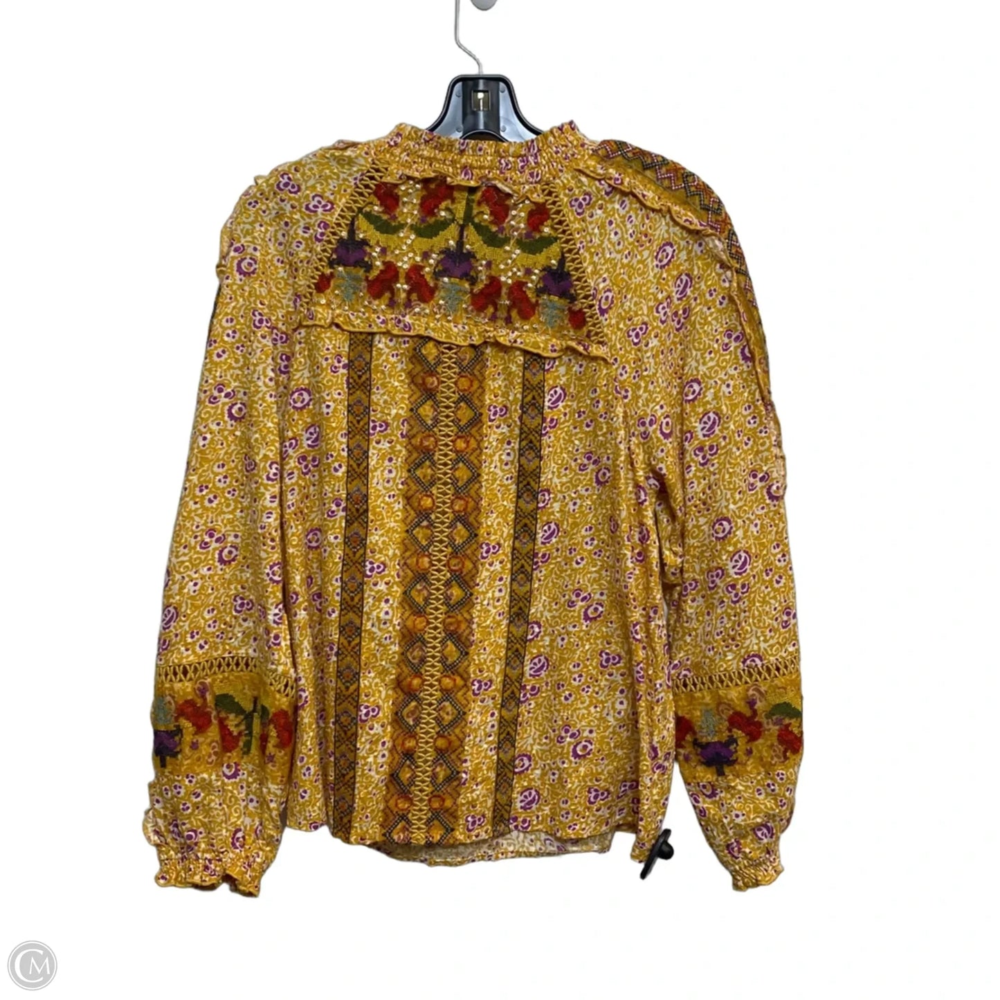 Top Long Sleeve By Maeve In Yellow, Size: M