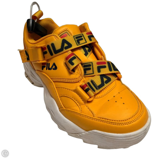 Shoes Athletic By Fila In Yellow, Size: 7.5