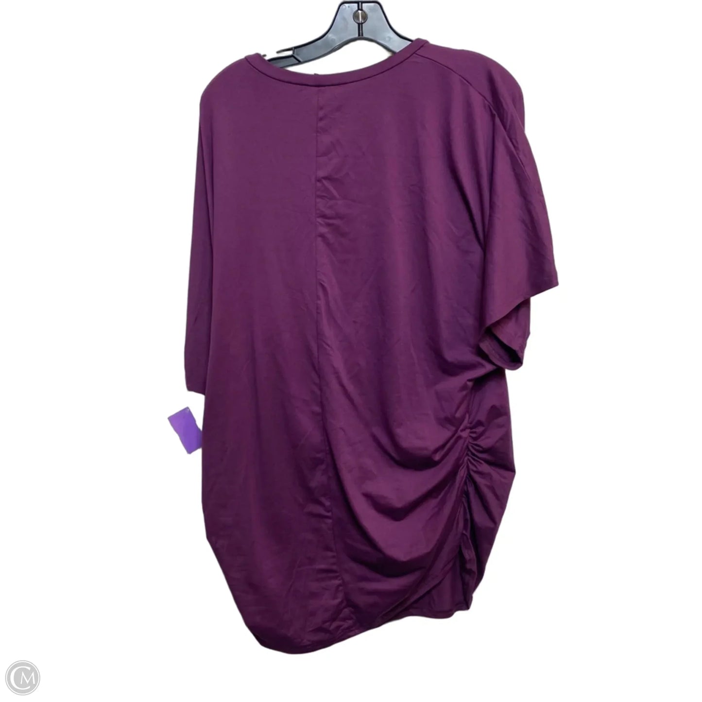 Top Short Sleeve By Shein In Purple, Size: 2x