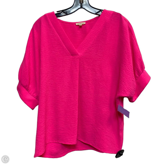 Top Short Sleeve By Jodifl In Pink, Size: S