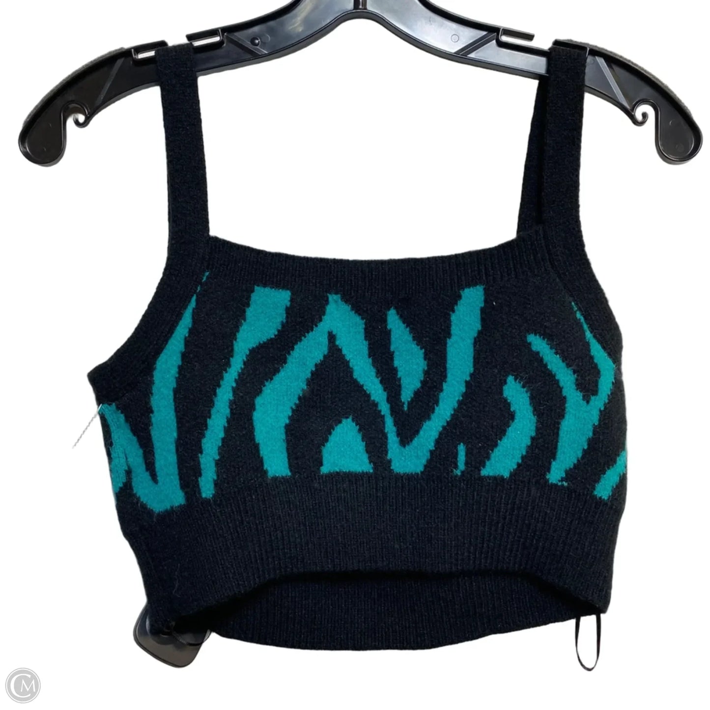Top Sleeveless By Fashion Nova In Black & Green, Size: M