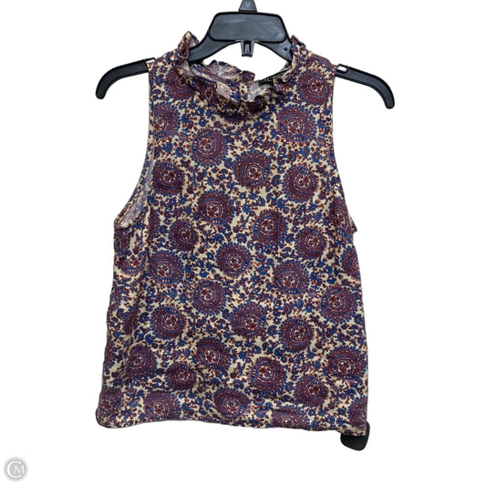 Top Sleeveless By J. Crew In Blue & Red, Size: Xs
