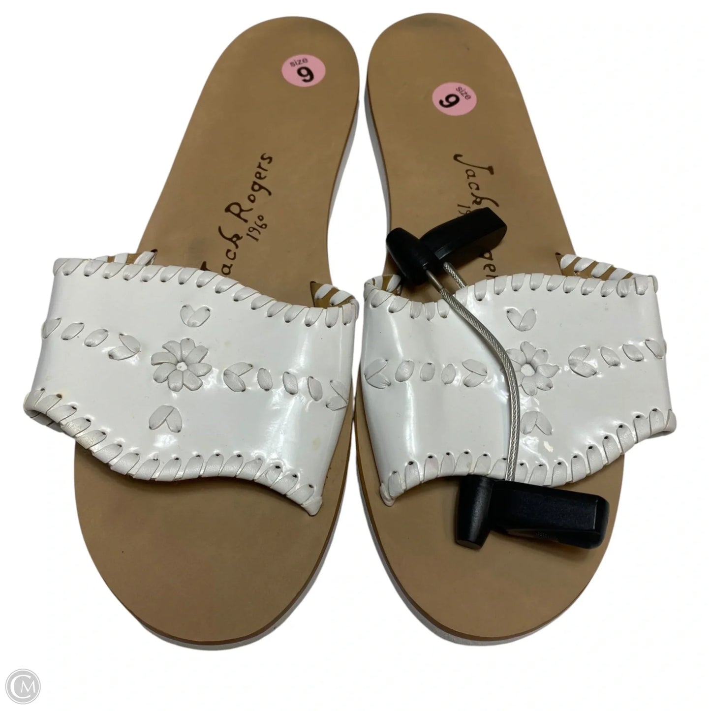 Sandals Designer By Jack Rogers In White, Size: 9