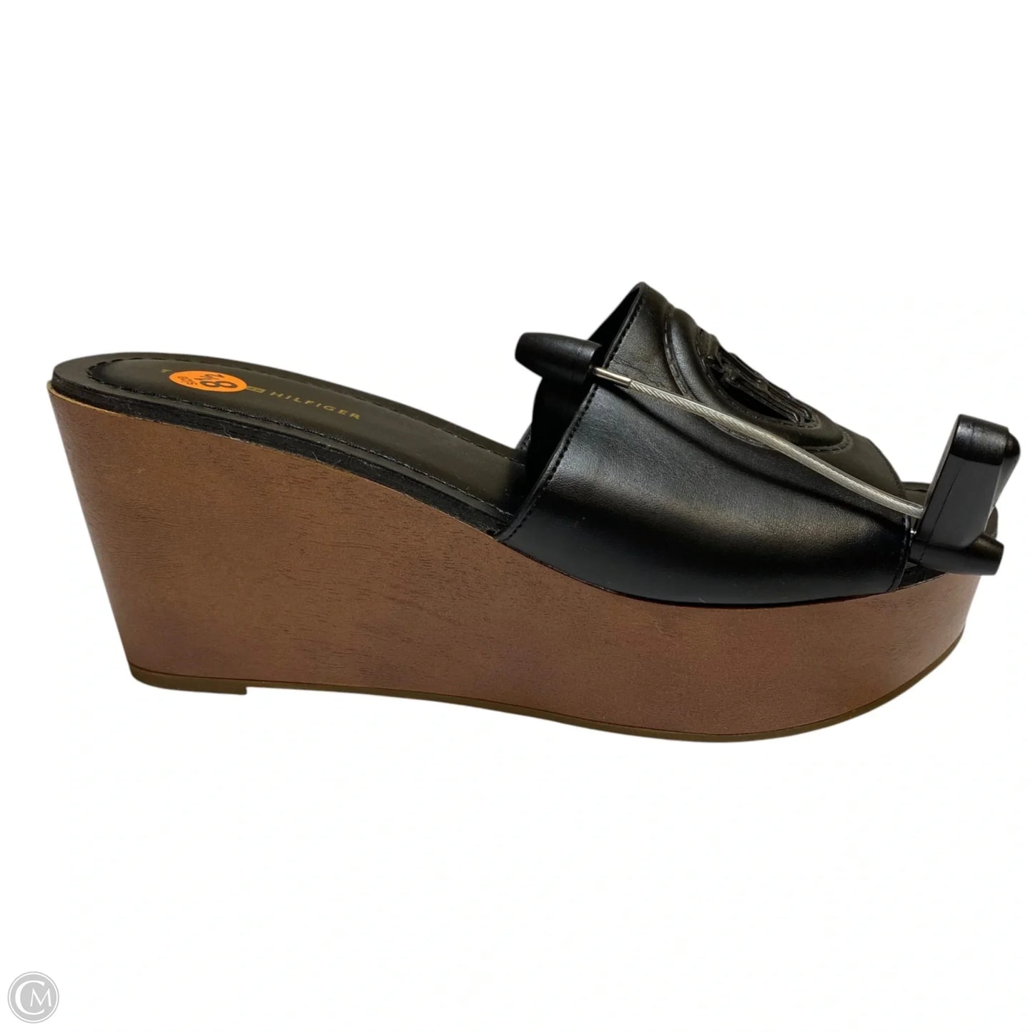 Sandals Heels Wedge By Tommy Hilfiger In Black, Size: 8.5