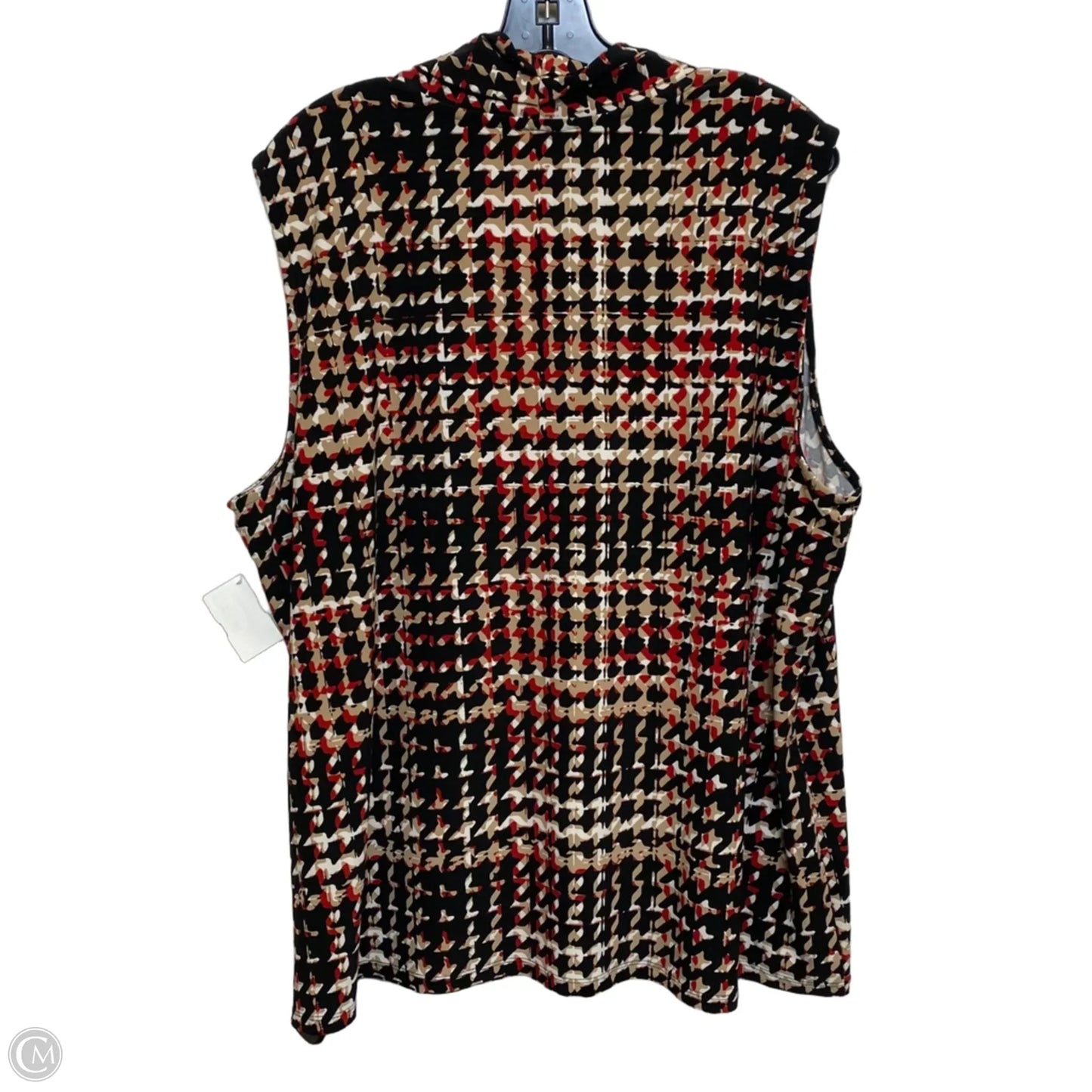 Top Sleeveless By Anne Klein In Black & Red, Size: 3x