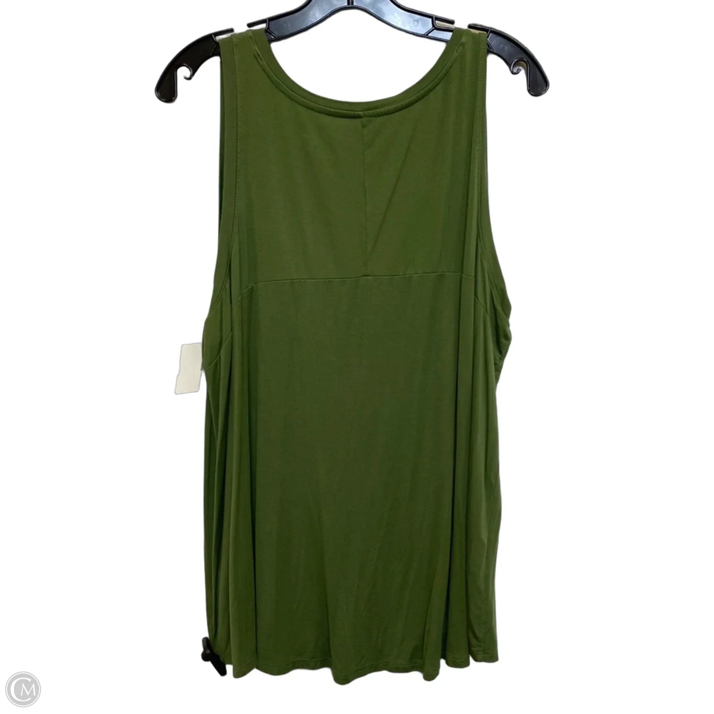 Top Sleeveless Basic By Time And Tru In Green, Size: 3x