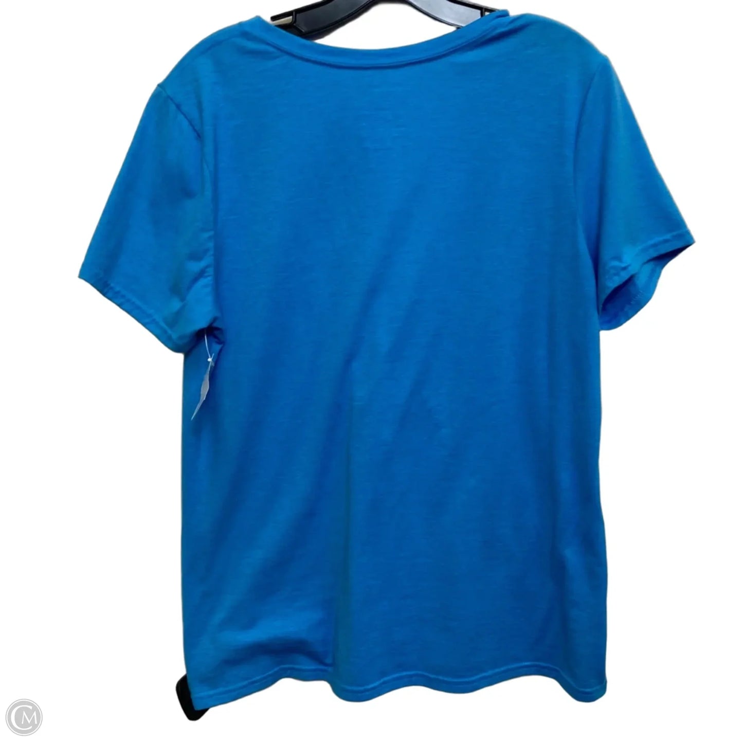 Top Short Sleeve Basic By Time And Tru In Blue, Size: L