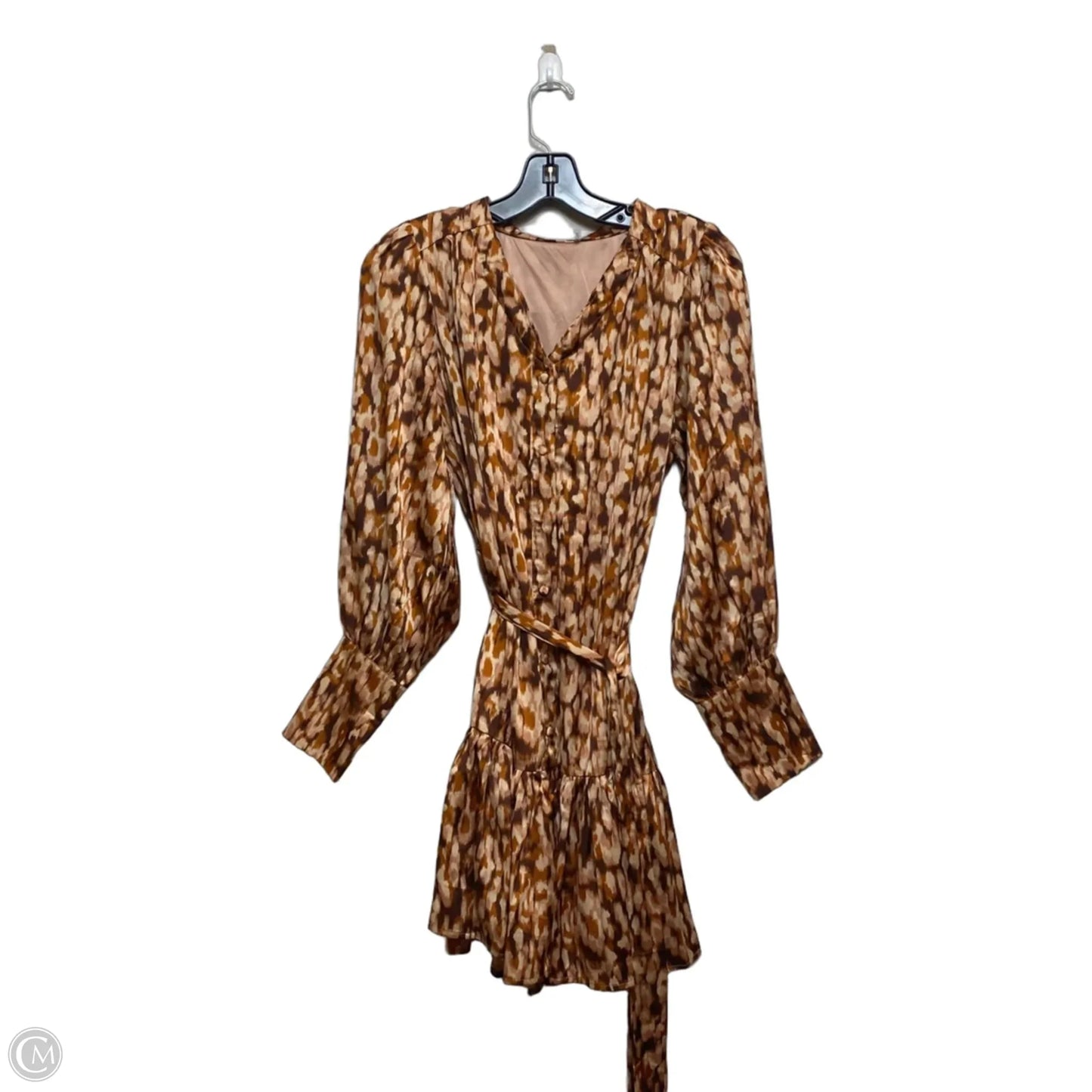 Dress Casual Short By Clothes Mentor In Brown & Pink, Size: M