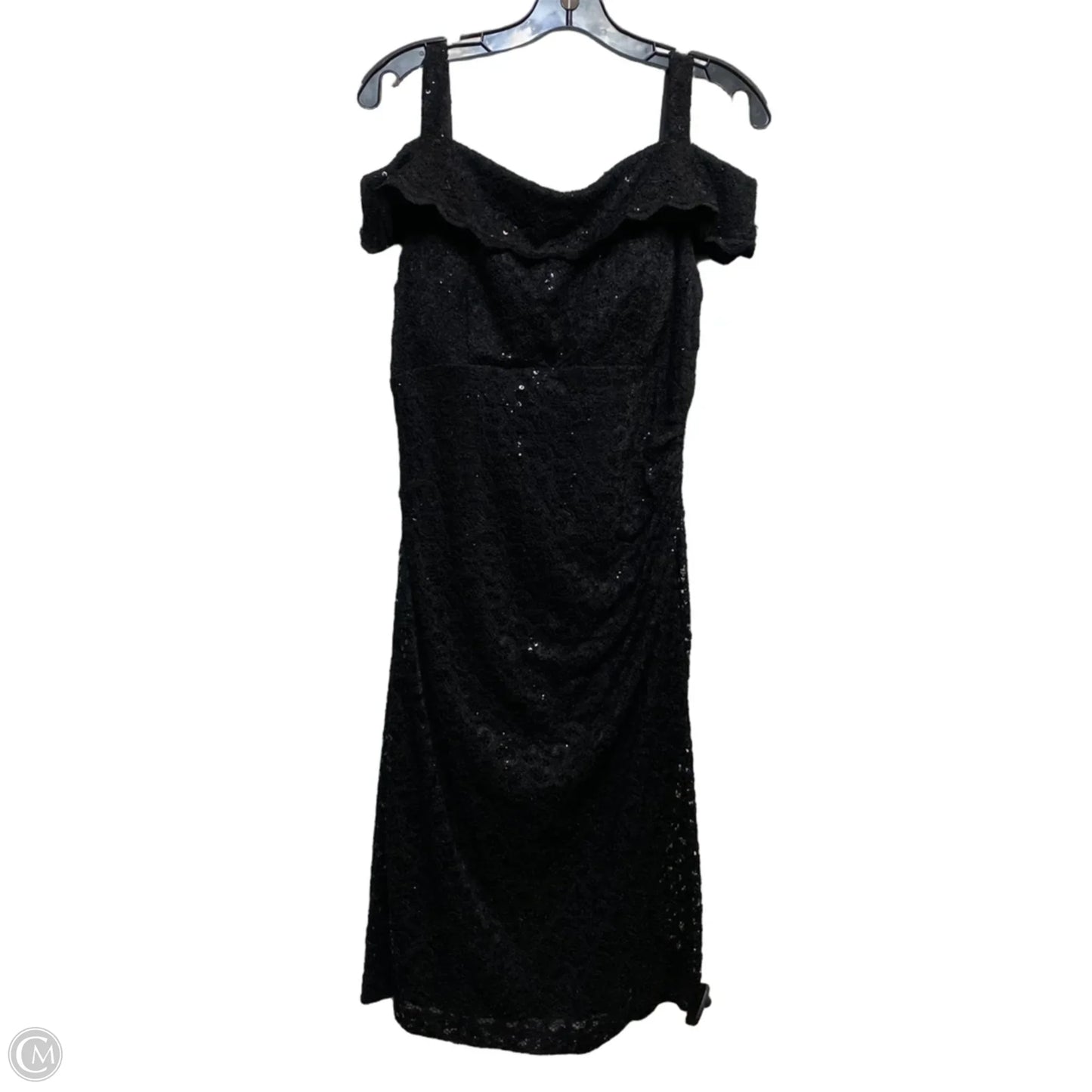 Dress Party Midi By R And M Richards In Black, Size: L