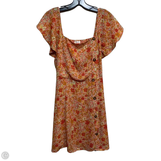 Dress Casual Short By Sienna Sky In Orange, Size: L