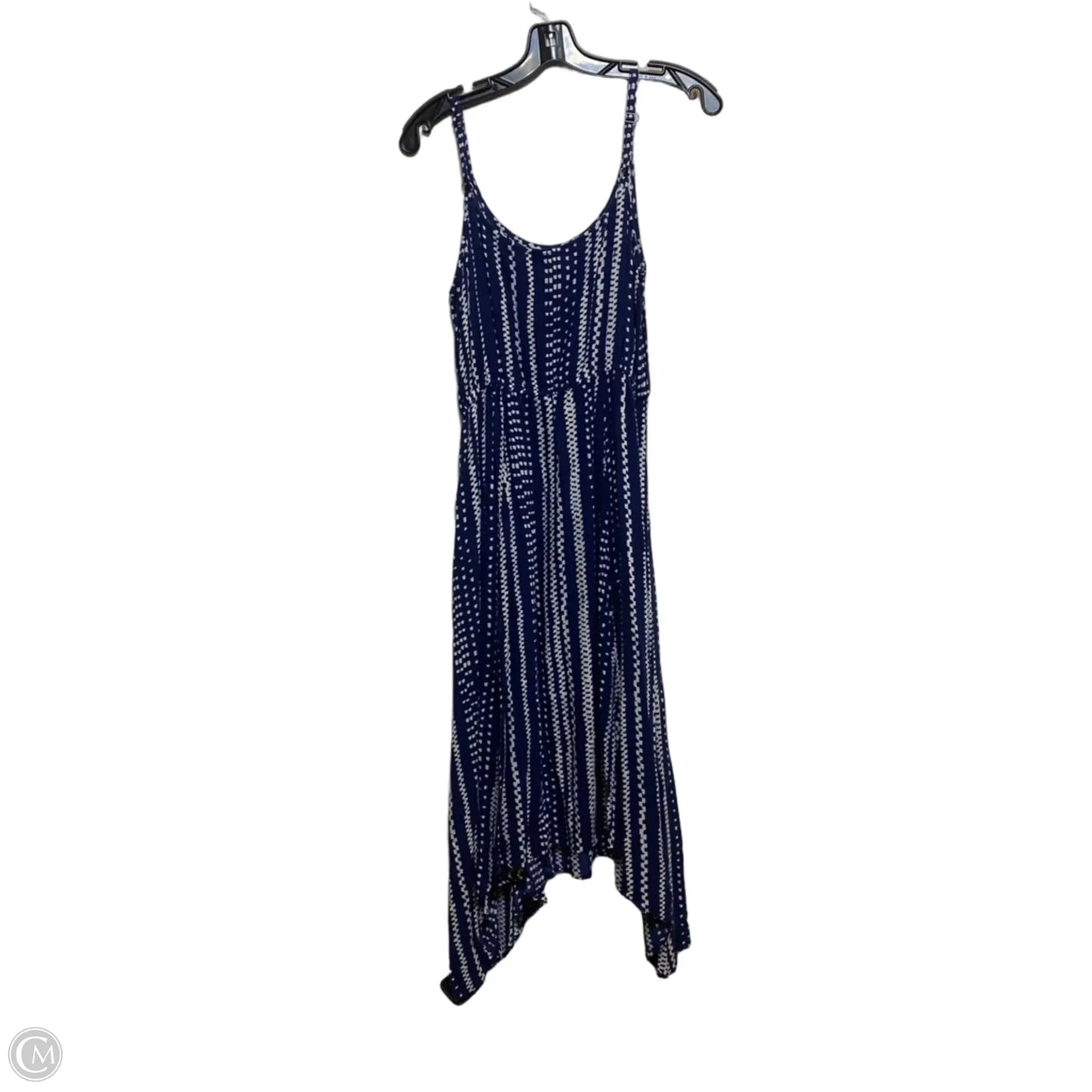 Dress Casual Midi By Cabi In Blue & White, Size: M