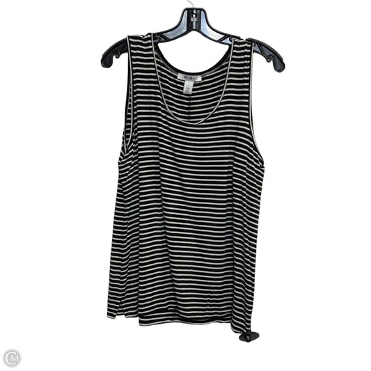 Top Sleeveless Basic By White House Black Market In Black & White, Size: L