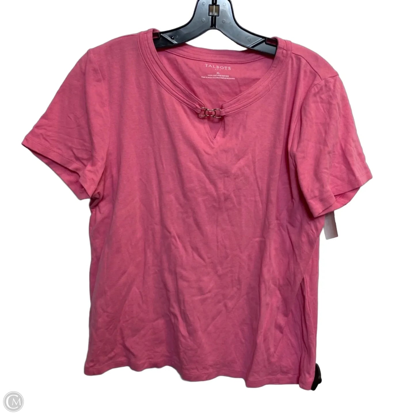 Top Short Sleeve By Talbots In Pink, Size: Xl