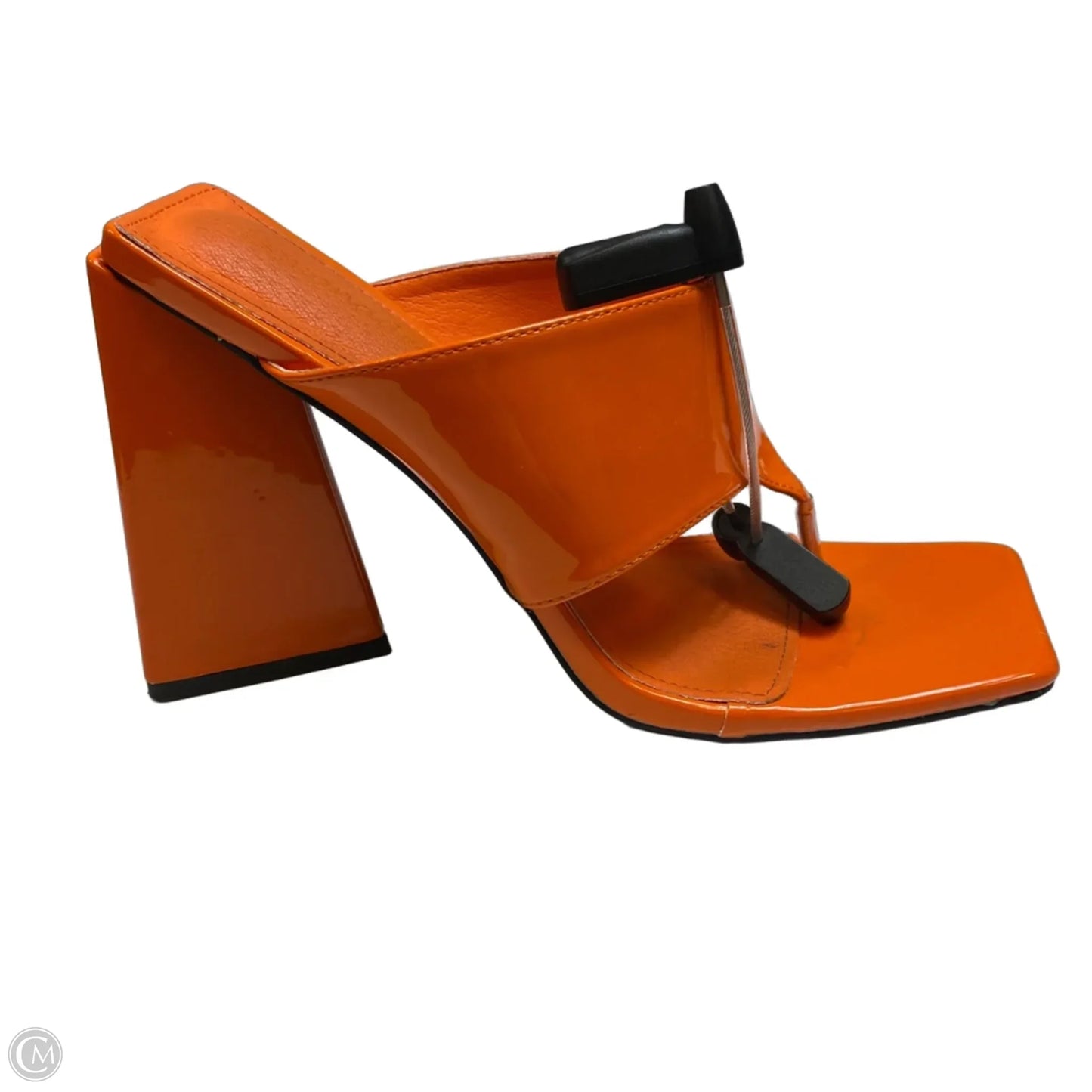 Sandals Heels Block By Clothes Mentor In Orange, Size: 11