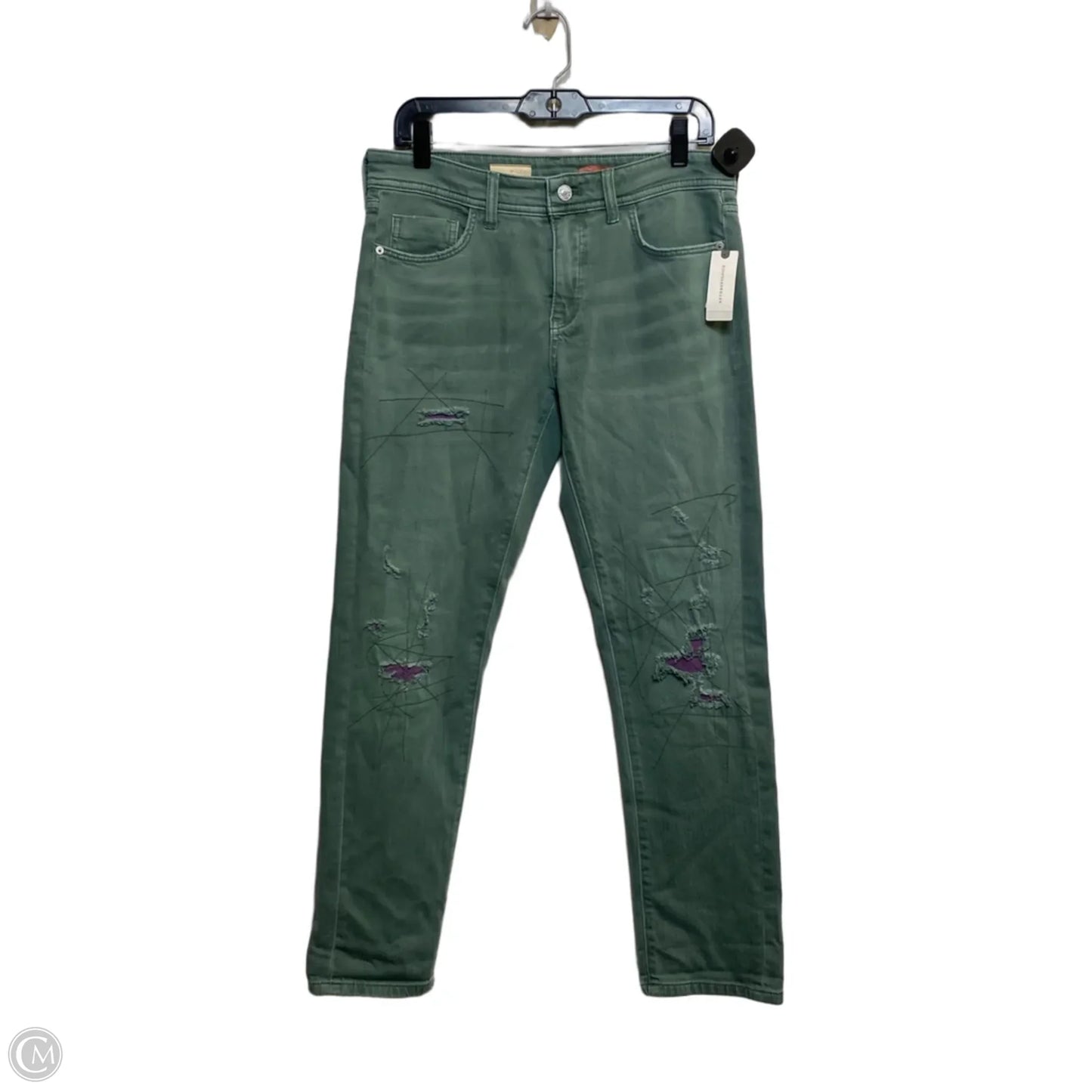 Jeans Skinny By Pilcro In Green Denim, Size: 6