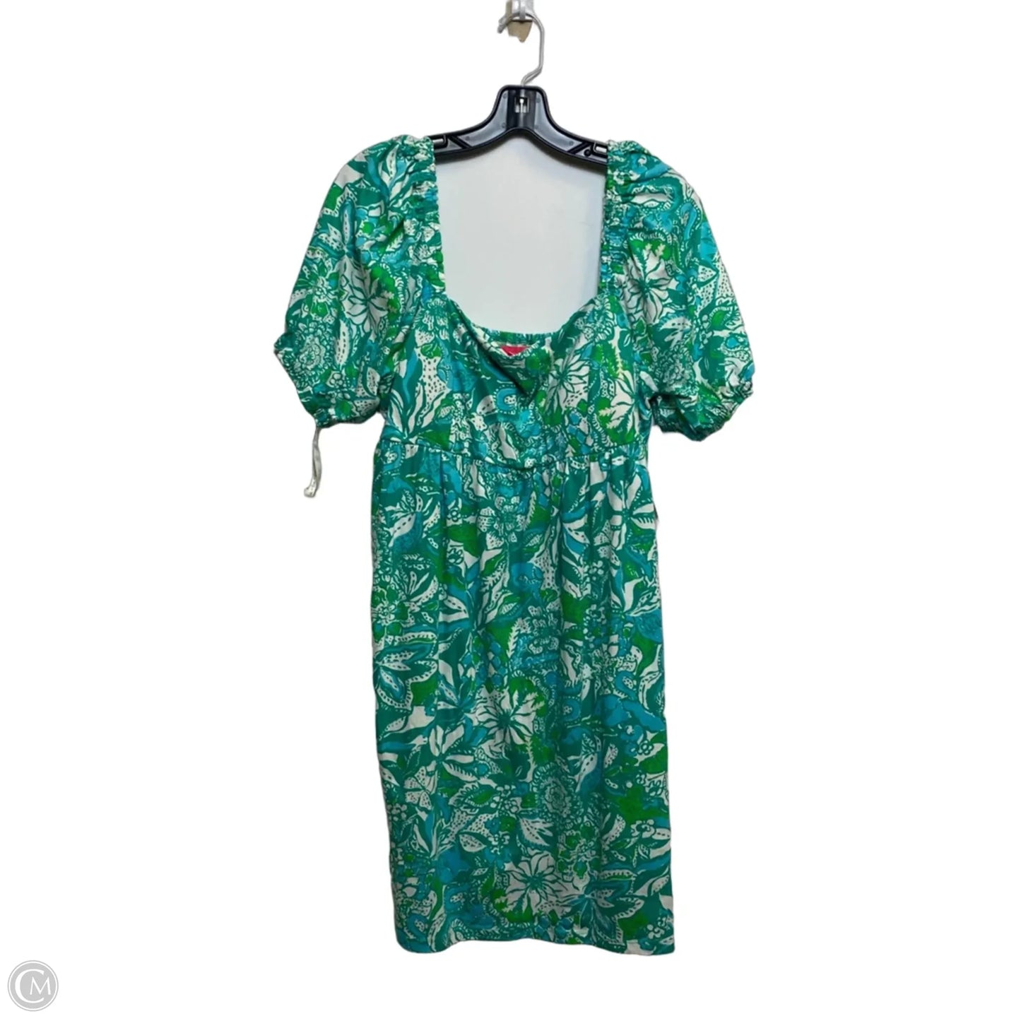 Dress Designer By Lilly Pulitzer In Green & White, Size: L