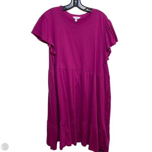 Dress Casual Short By Time And Tru In Pink, Size: Xxl