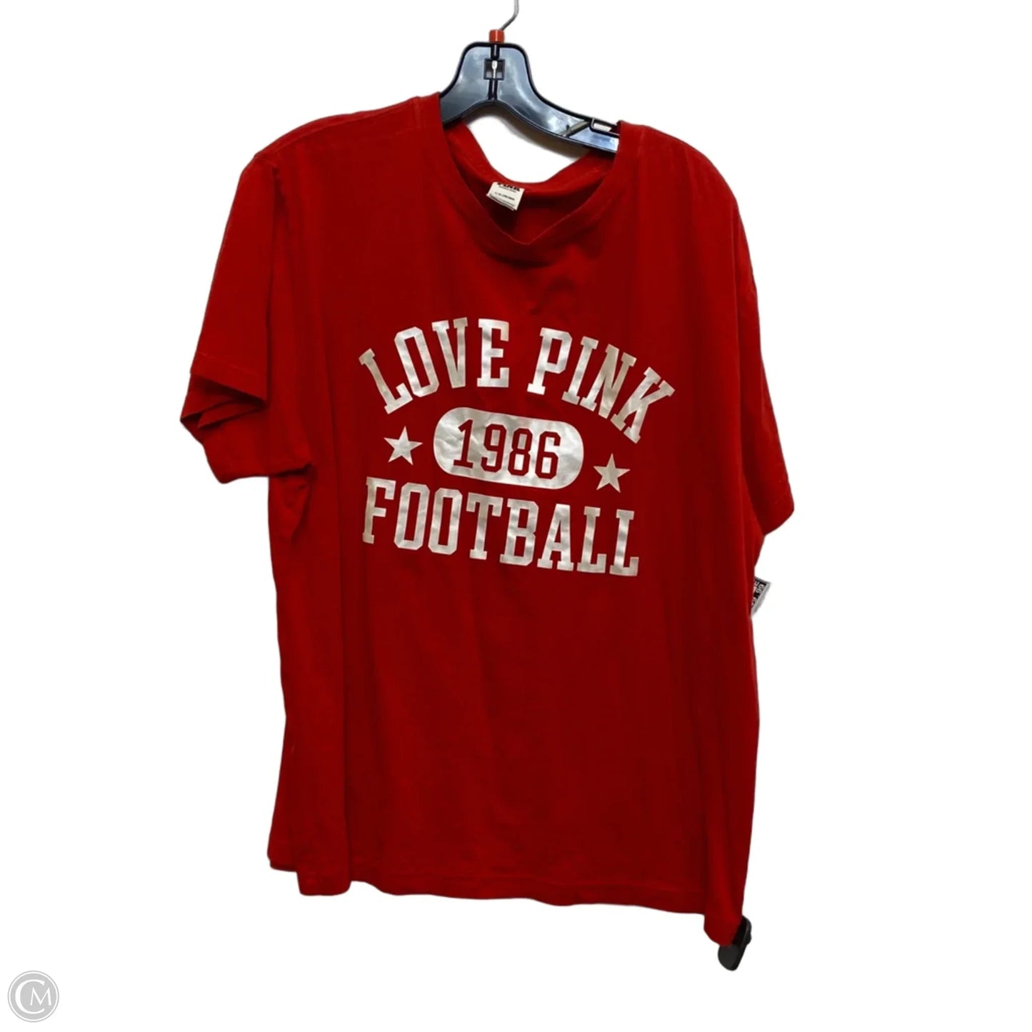 Top Short Sleeve By Pink In Red, Size: L