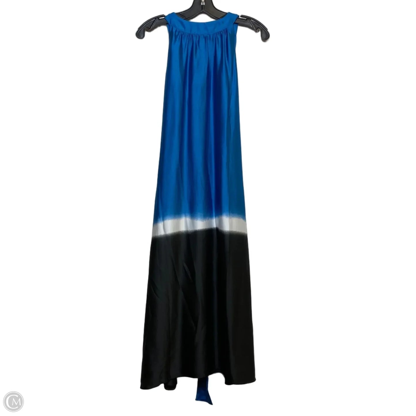 Dress Casual Midi By Ann Taylor In Black & Blue, Size: Lp