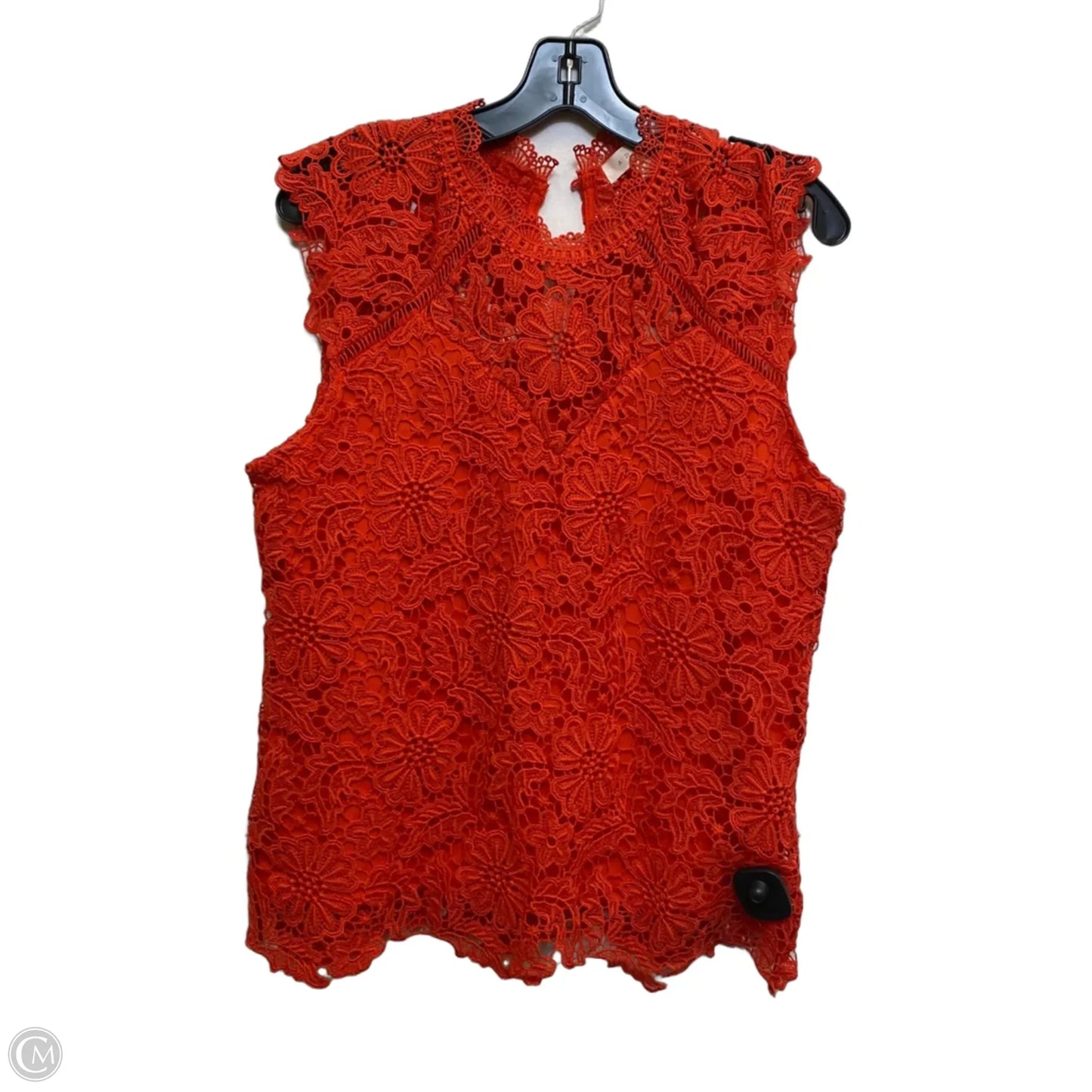 Top Sleeveless By Adiva In Red, Size: M