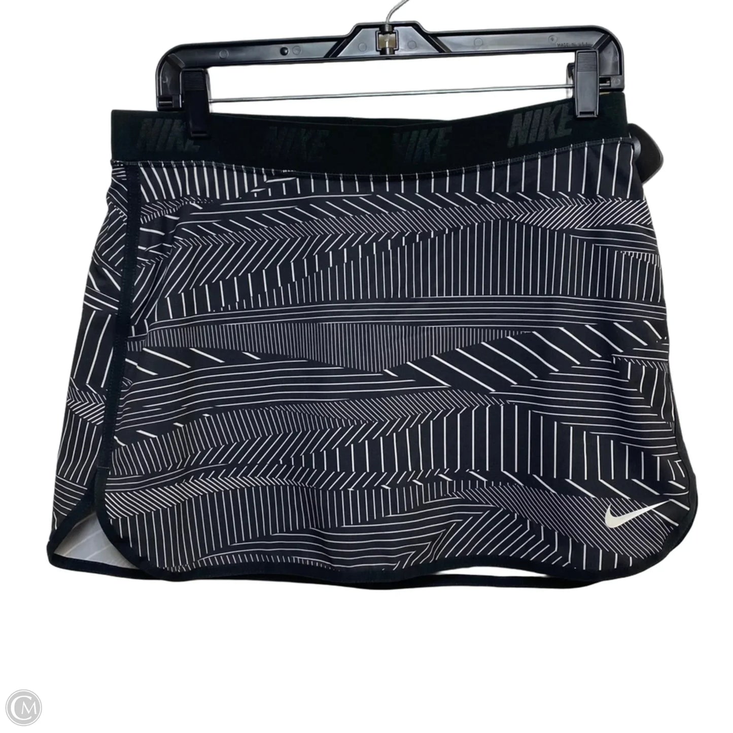 Athletic Skort By Nike Apparel In Black & White, Size: M
