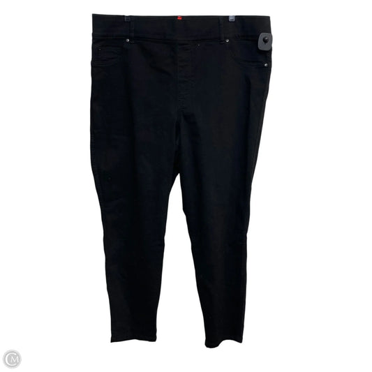 Jeans Skinny By Spanx In Black Denim, Size: 3x