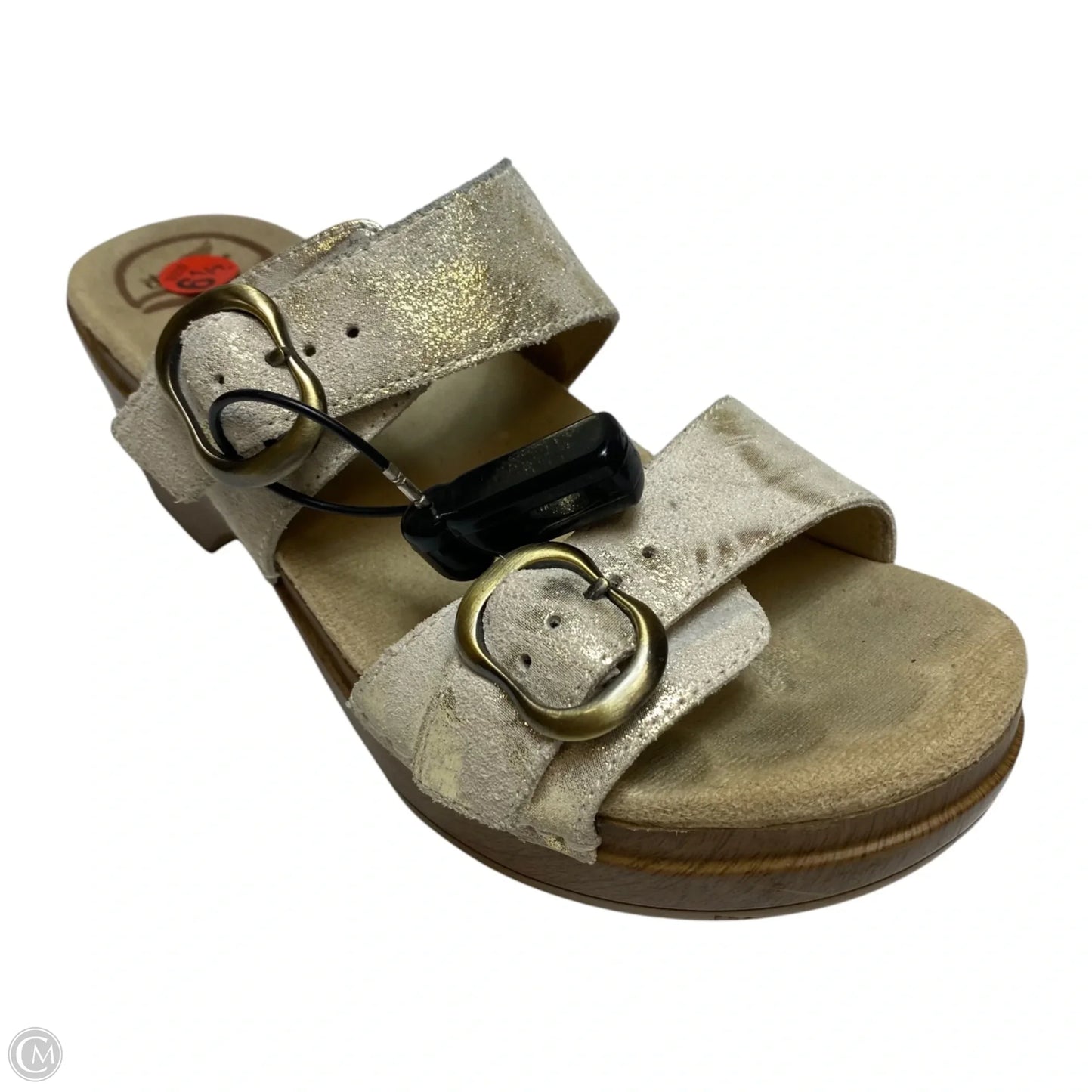 Sandals Heels Wedge By Dansko In Cream, Size: 6.5