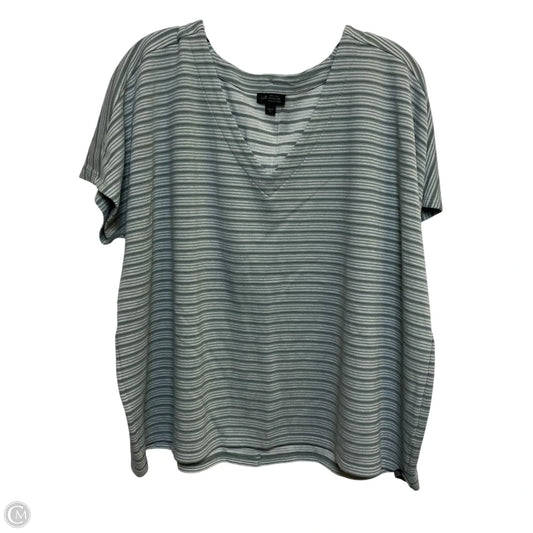 Top Short Sleeve By J. Jill In Green & White, Size: Xl