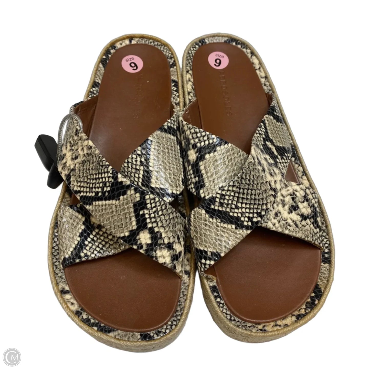 Sandals Flats By Aerosoles In Snakeskin Print, Size: 9
