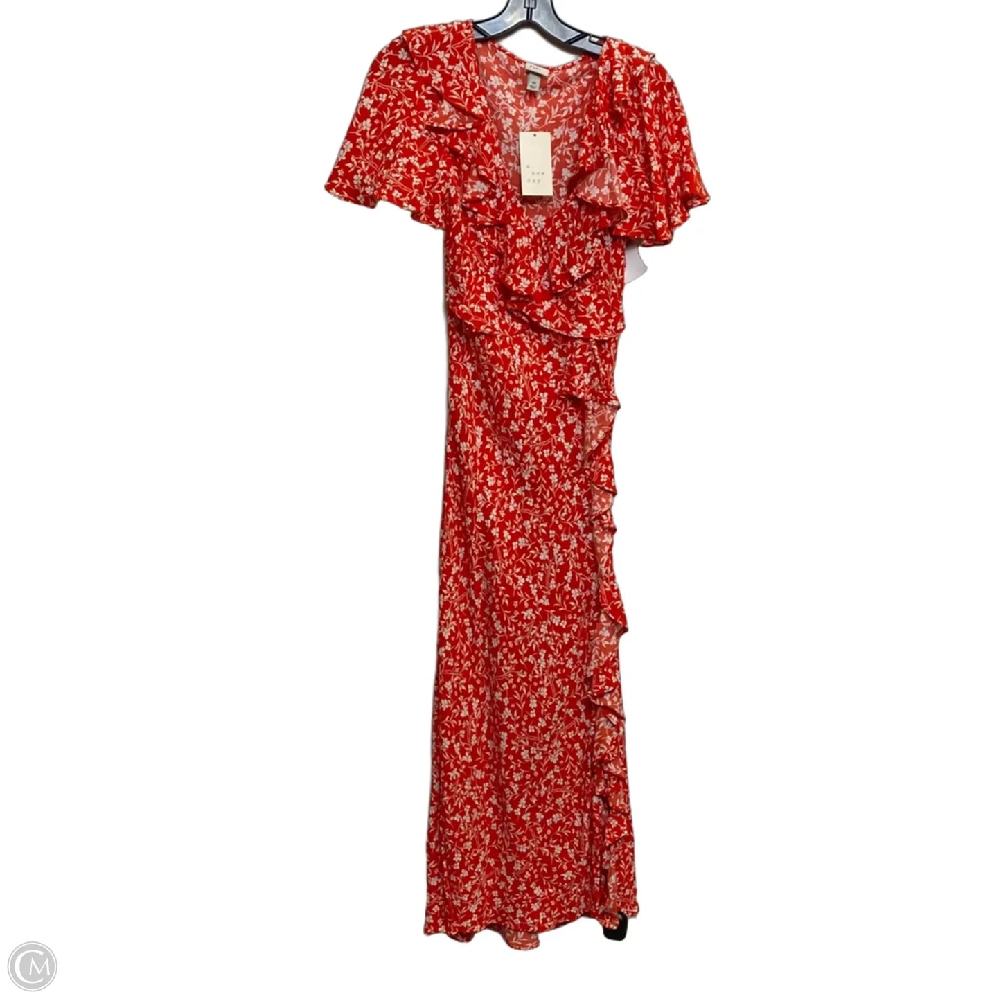 Dress Casual Maxi By A New Day In Red & White, Size: Xs