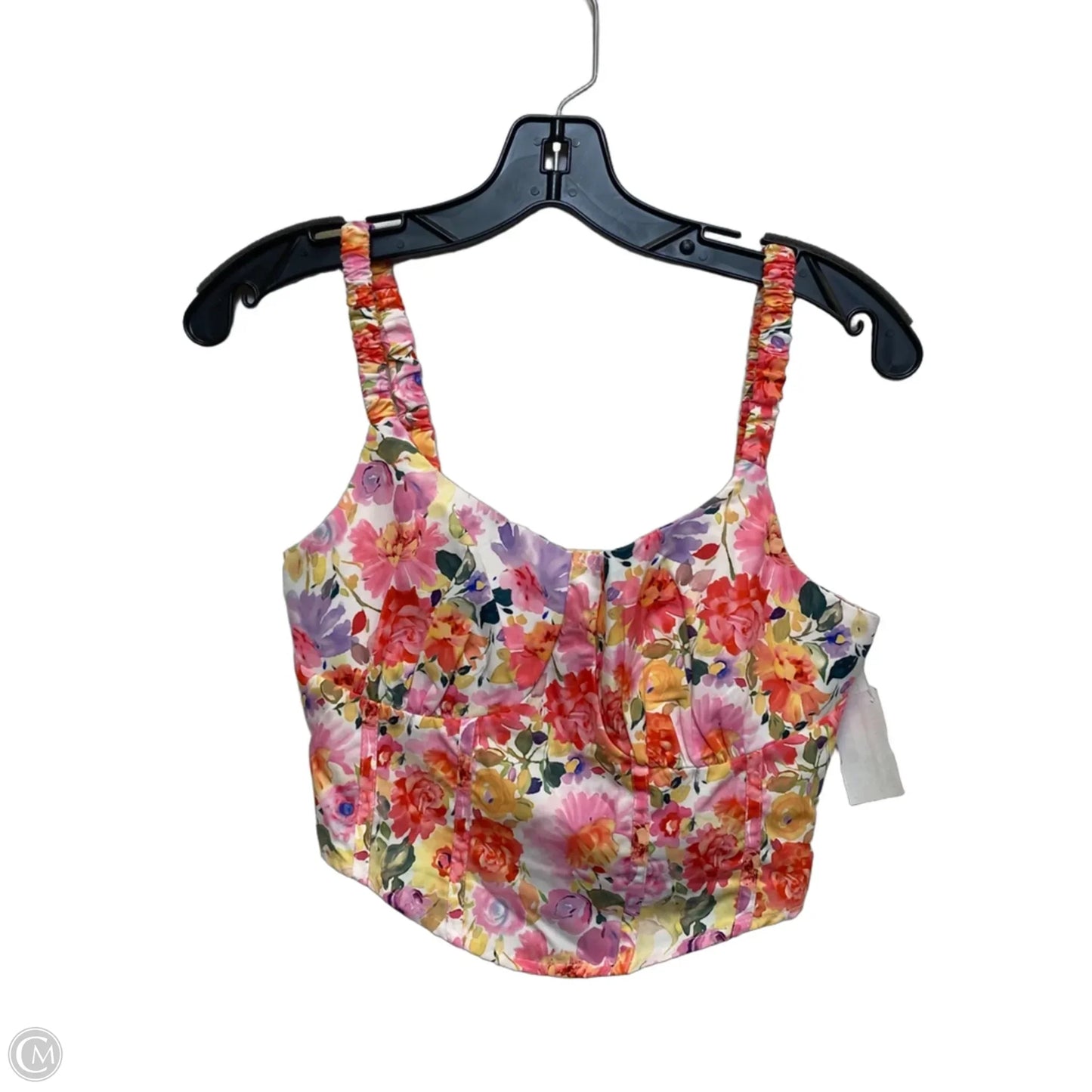 Top Sleeveless By Shein In Floral Print, Size: Xs