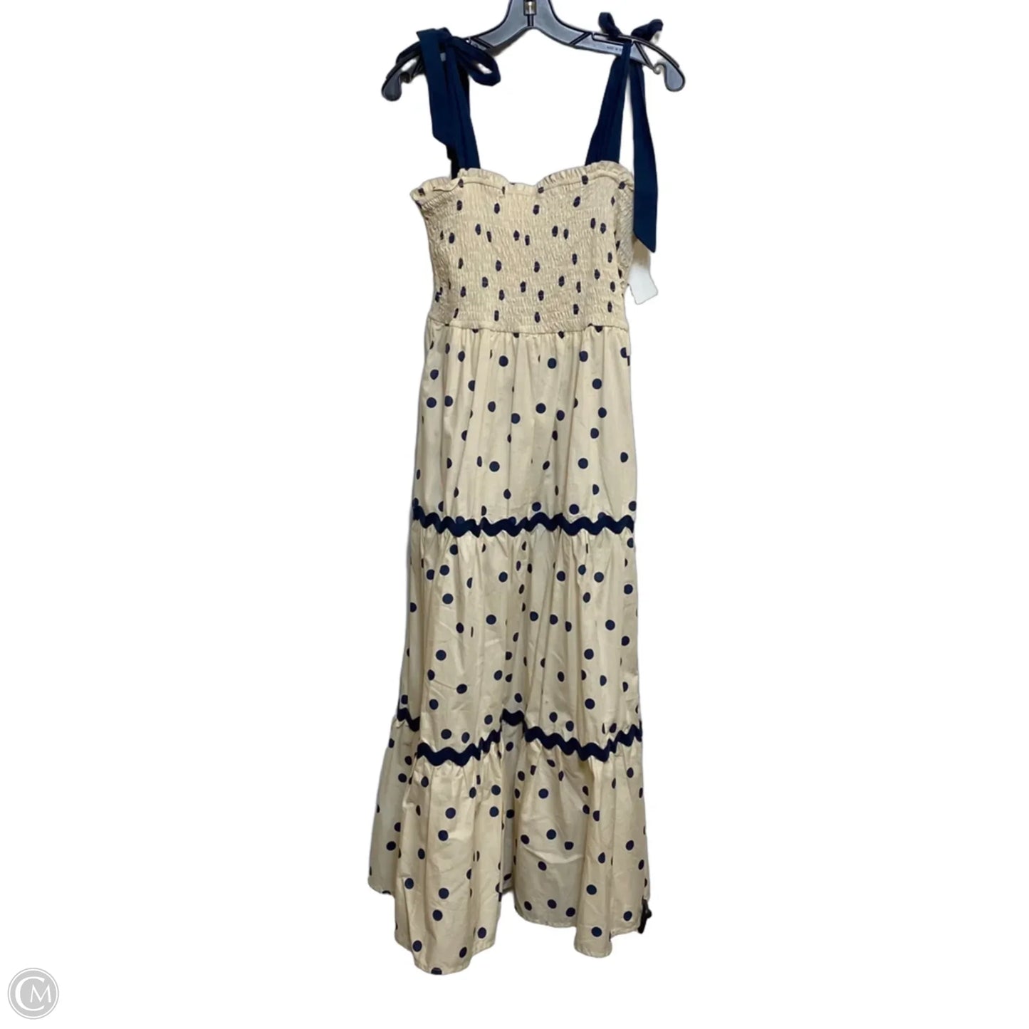 Dress Casual Maxi By She + Sky In Blue & Cream, Size: M